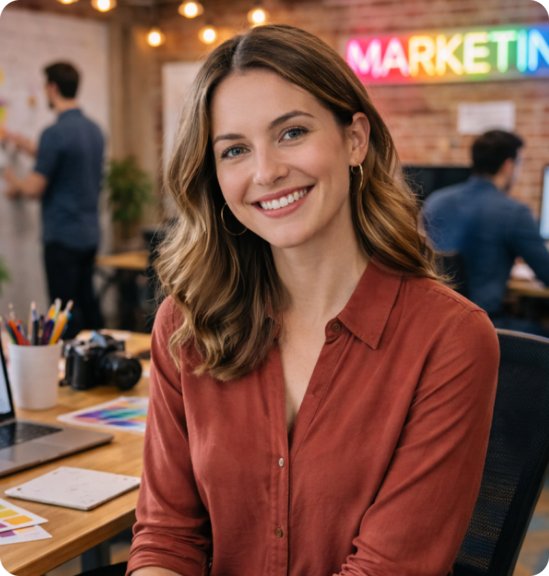 Marketing agency director tracking campaign hours