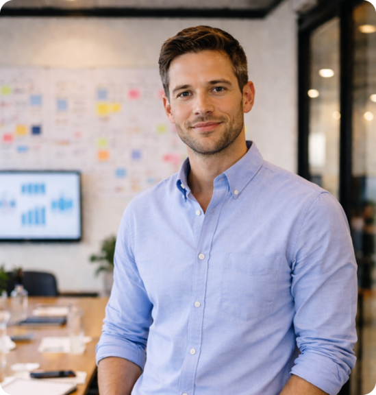 Mid-sized team manager tracking projects