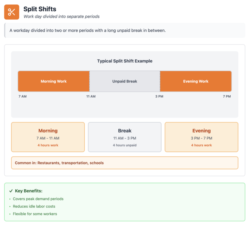 Split shifts