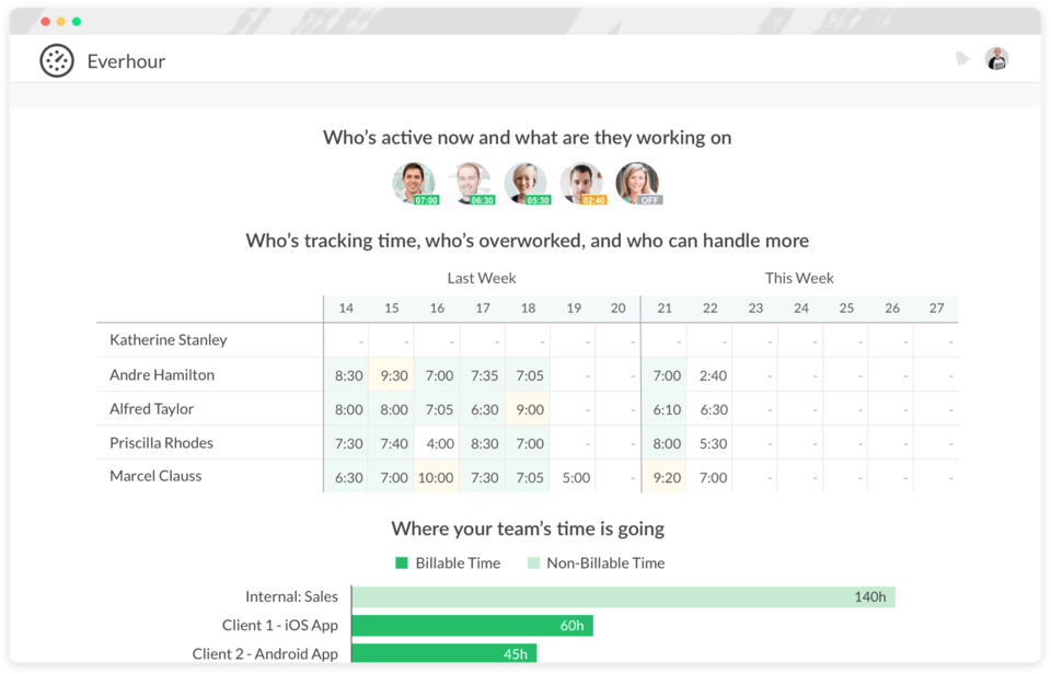 Everhour home page