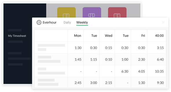 Timesheet modal