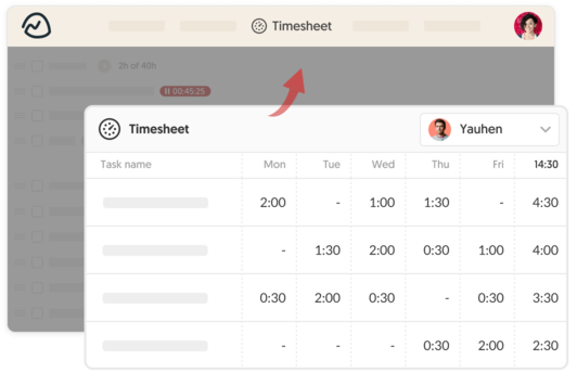 Basecamp timesheet modal