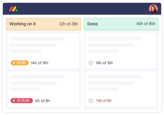 Time and estimates along task title