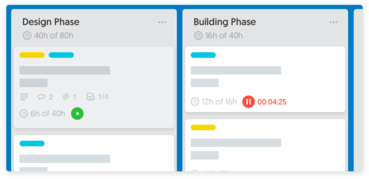 Time and estimates along task title