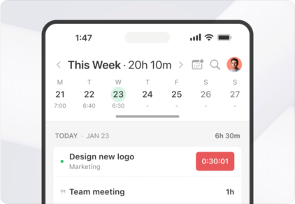 Everhour mobile app