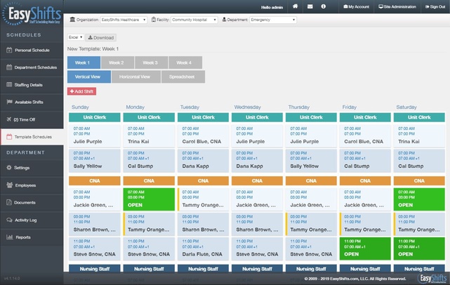 EasyShifts scheduling