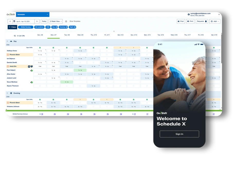 OnShift scheduling