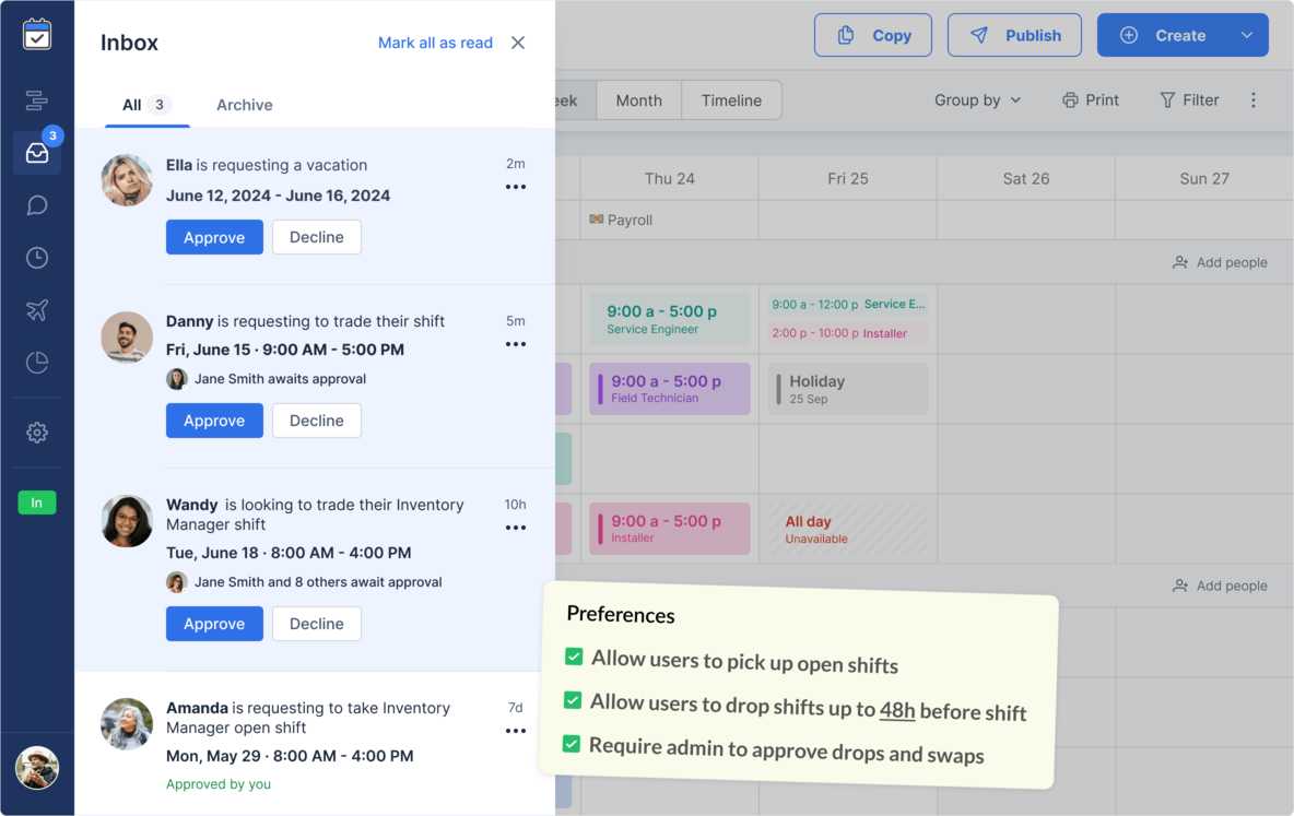 Field Service Scheduling Software Inbox
