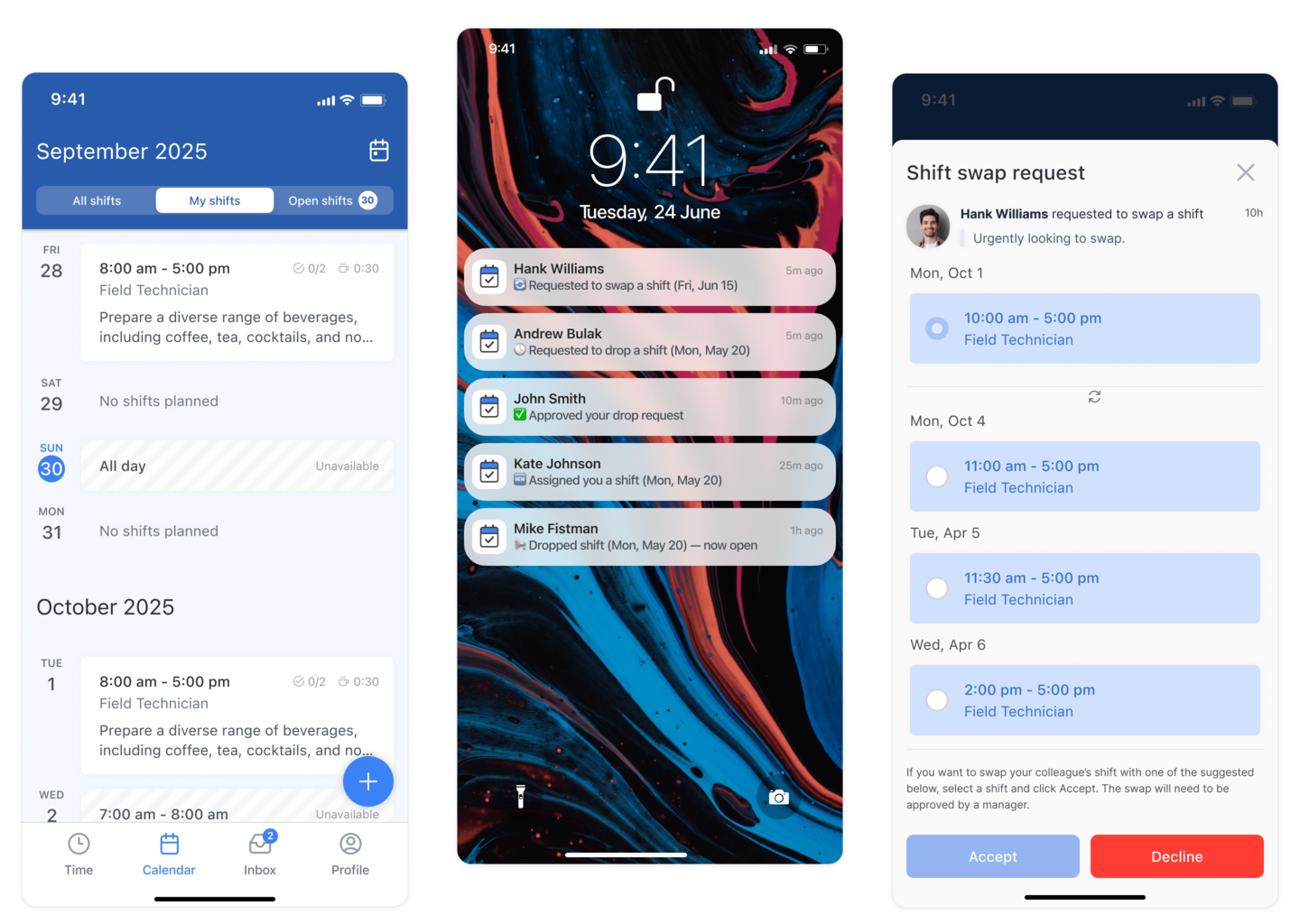 Field Service Scheduling Software Mobile App