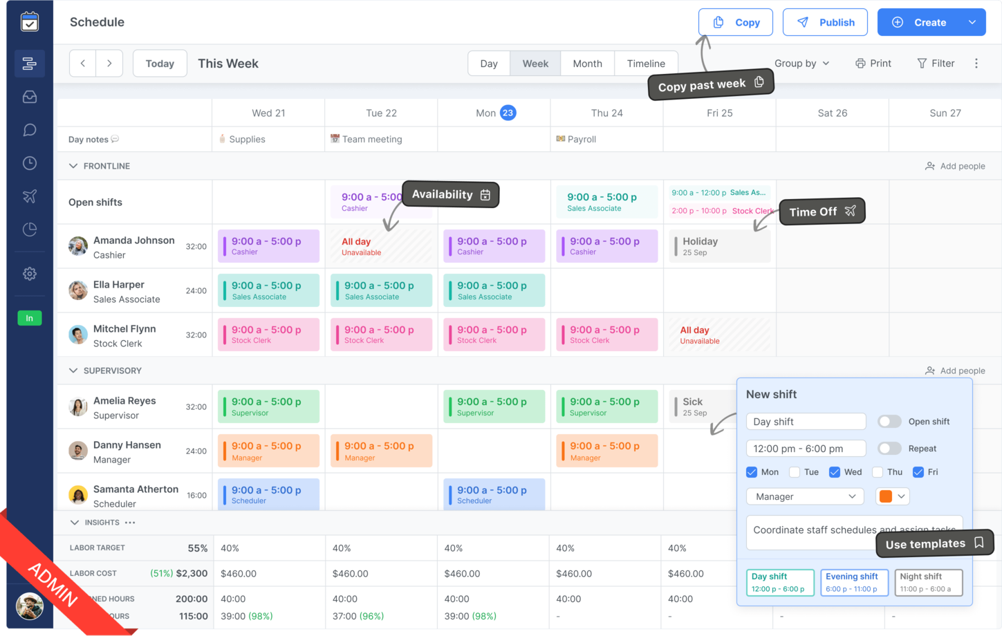 Retail Scheduling Software Admin
