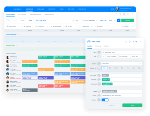 Sling scheduling app