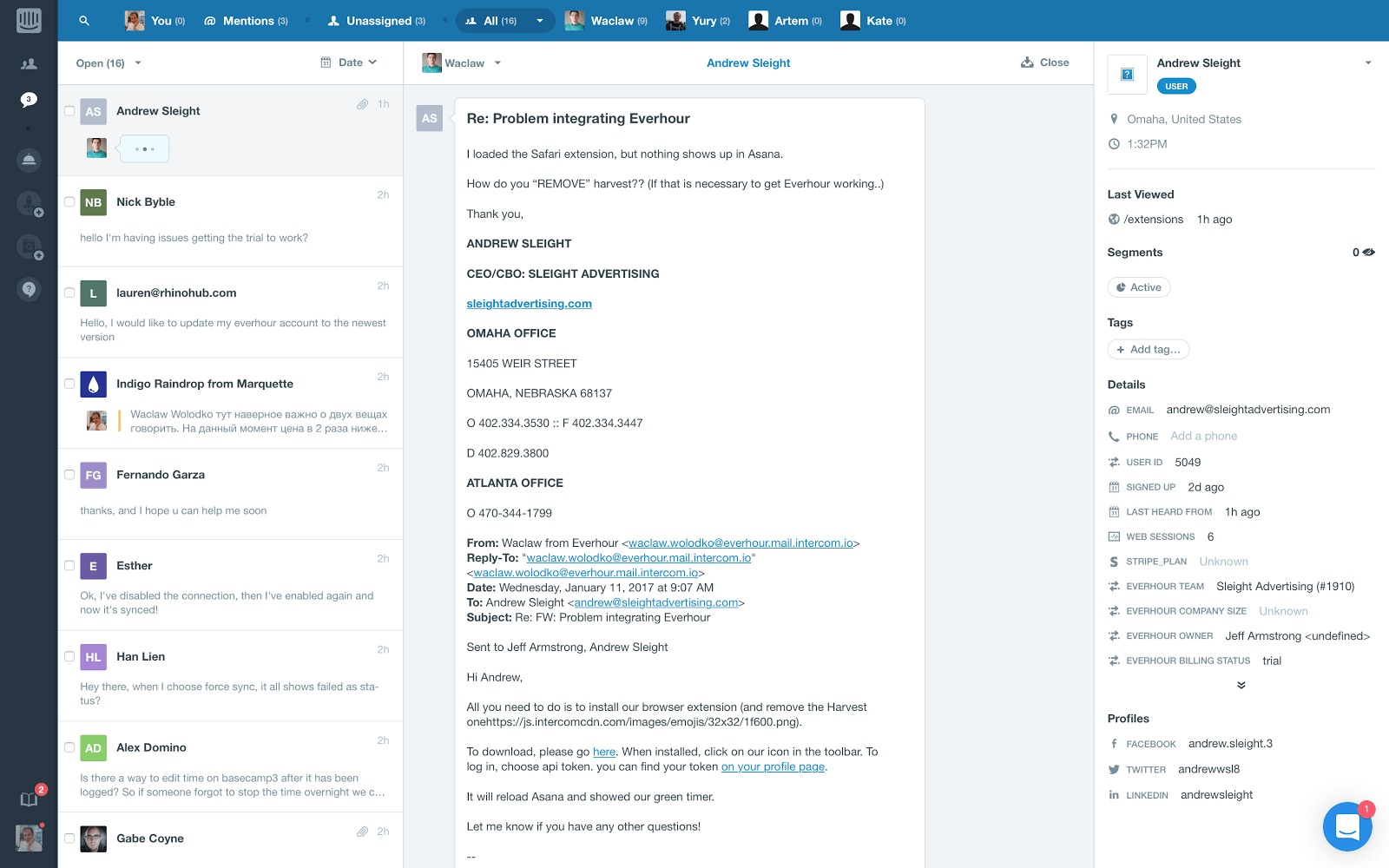 Everhour Create a Client Integration