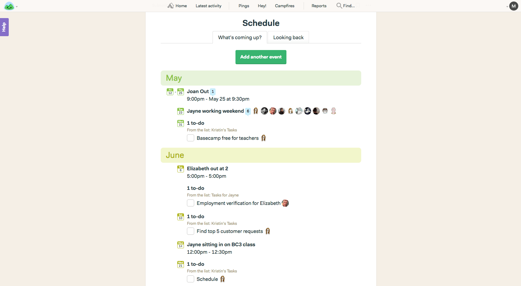 basecamp 3 calendar integration