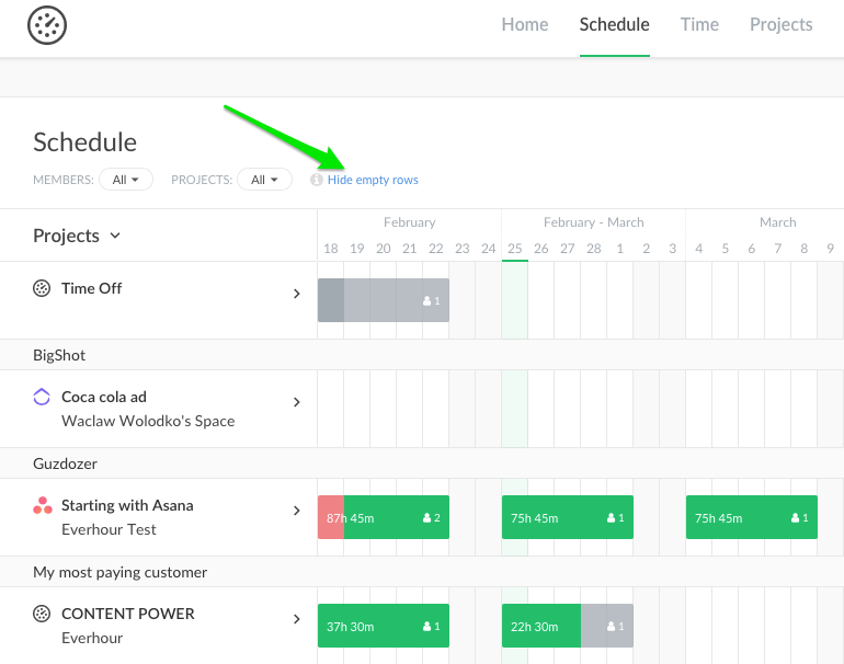 schedule page gets some polish