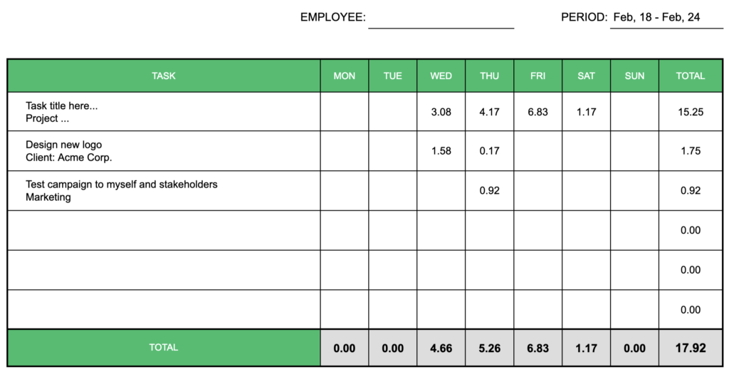 How To Track Hours Worked In Excel Sample Excel Templates