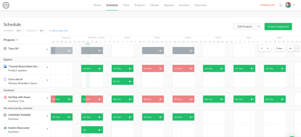 schedule page gets some polish