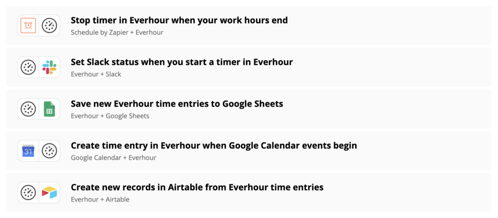 everhour integrates with zapier: use it to automate your workflows
