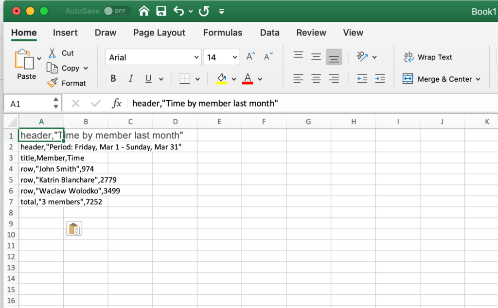 a user-friendly csv and xlsx export of reports