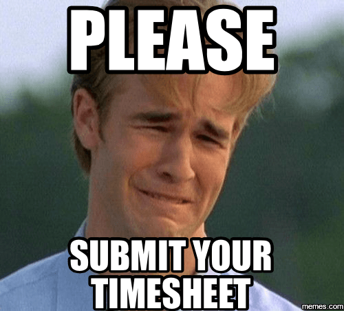 timesheet done meme