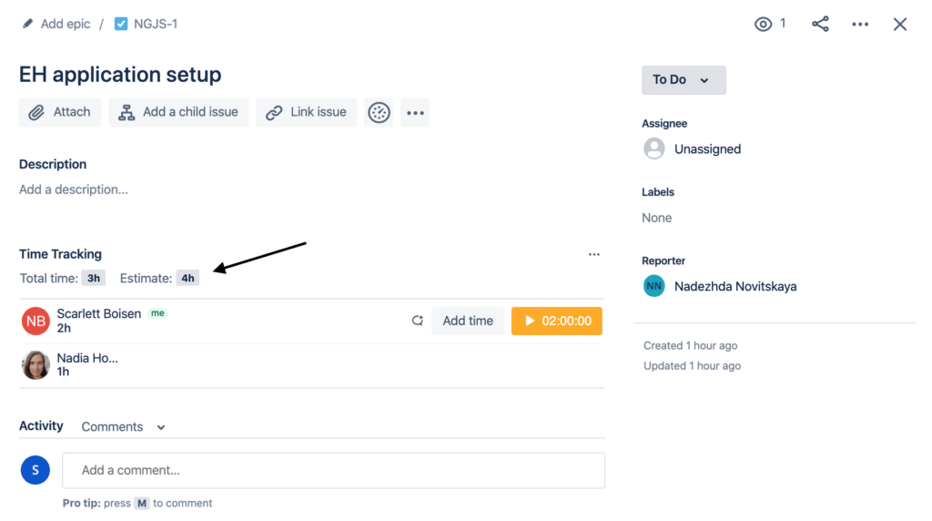 add estimates in jira plugin