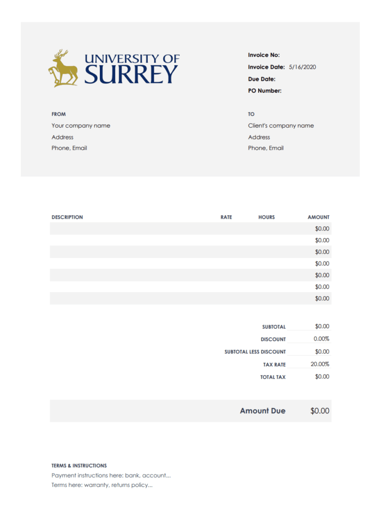 google sheet professional invoice template