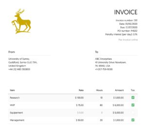 google docs invoice template download