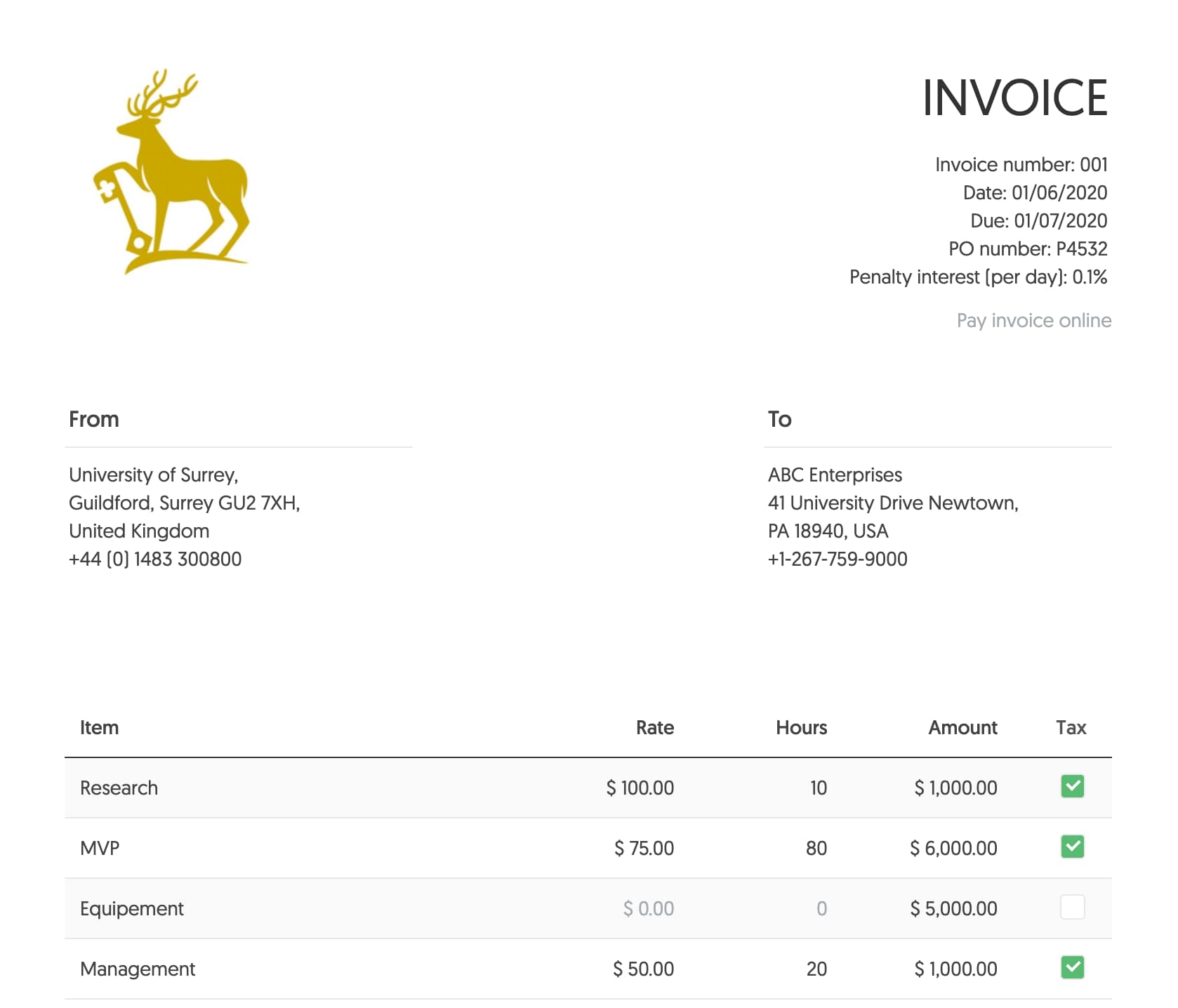 invoice to go help