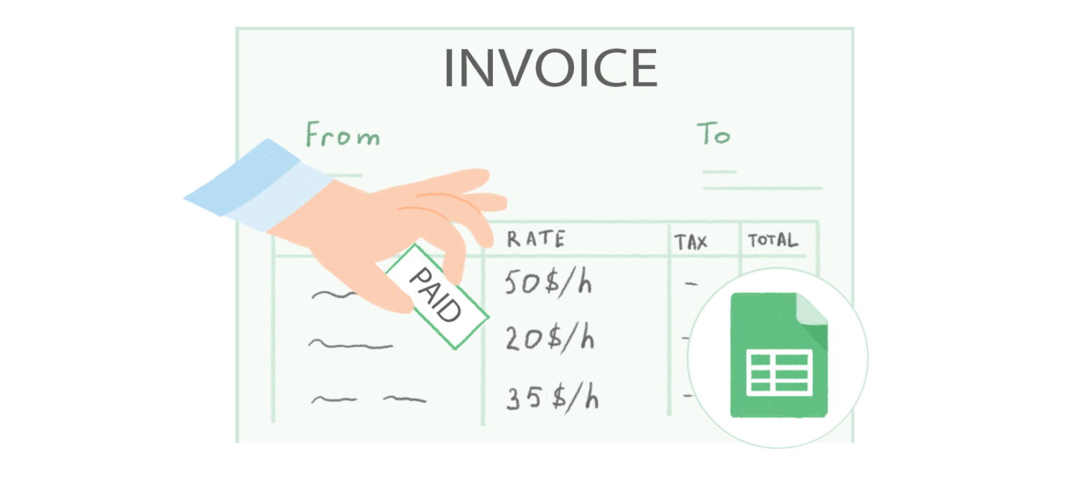 google docs invoice professional warm