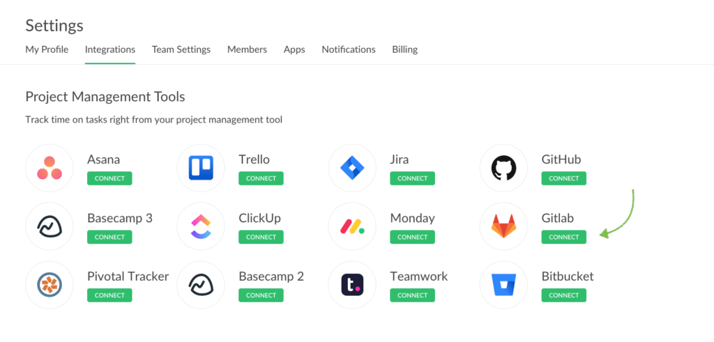 gitlab integration in everhour