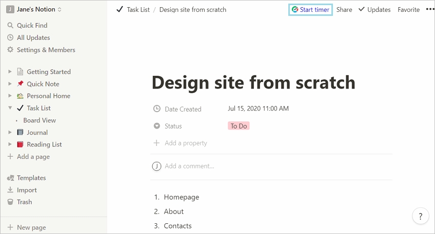 notion time tracking: best practices 2022