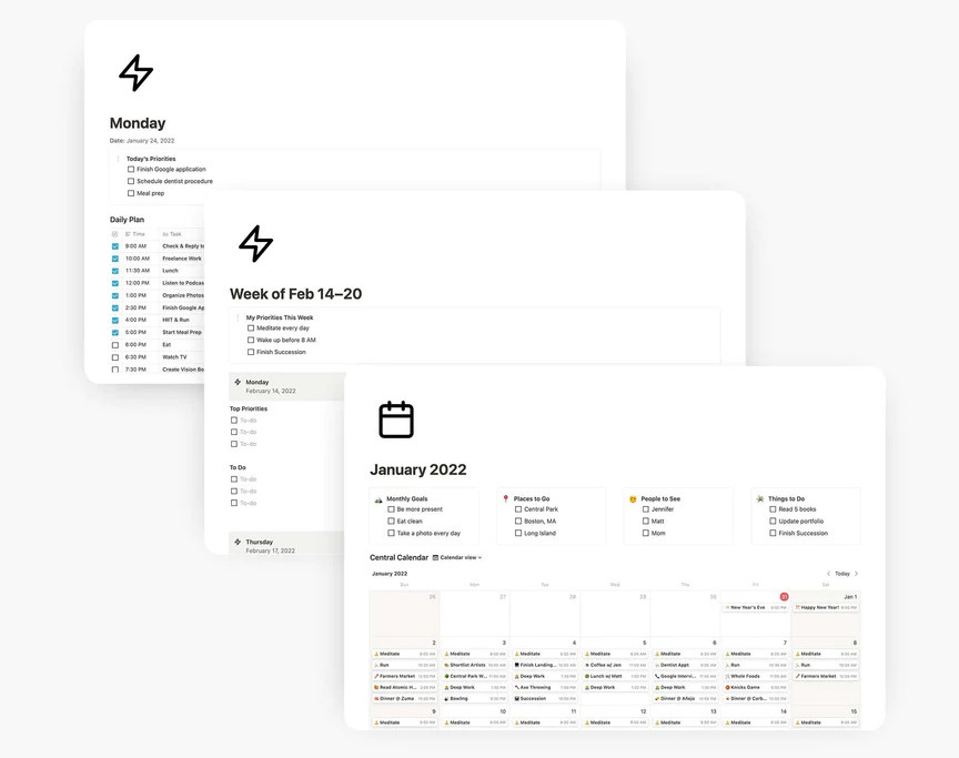 Daily Planner  Notion Template