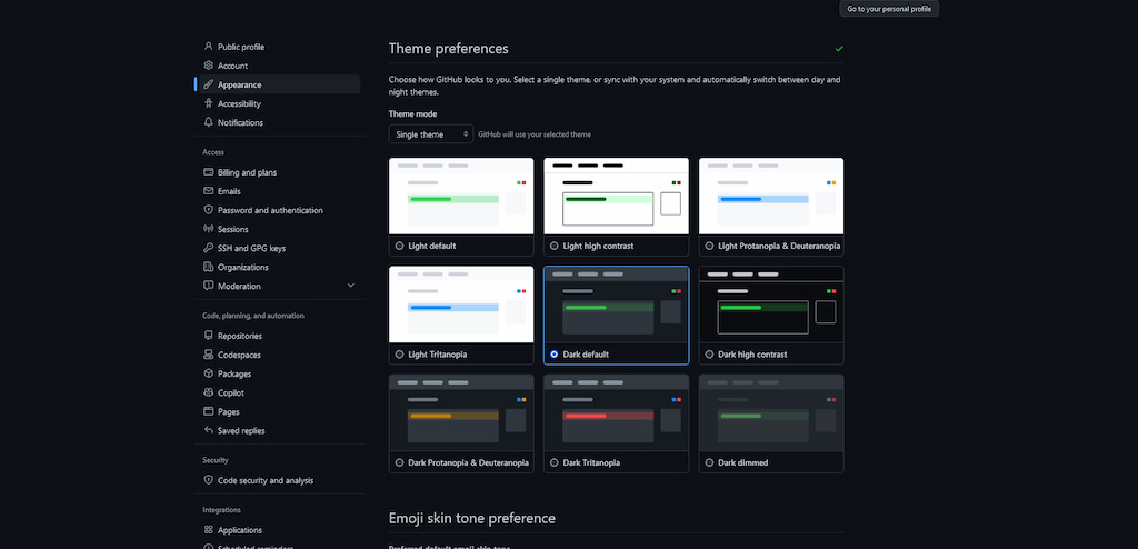 work smarter with github dark mode on github