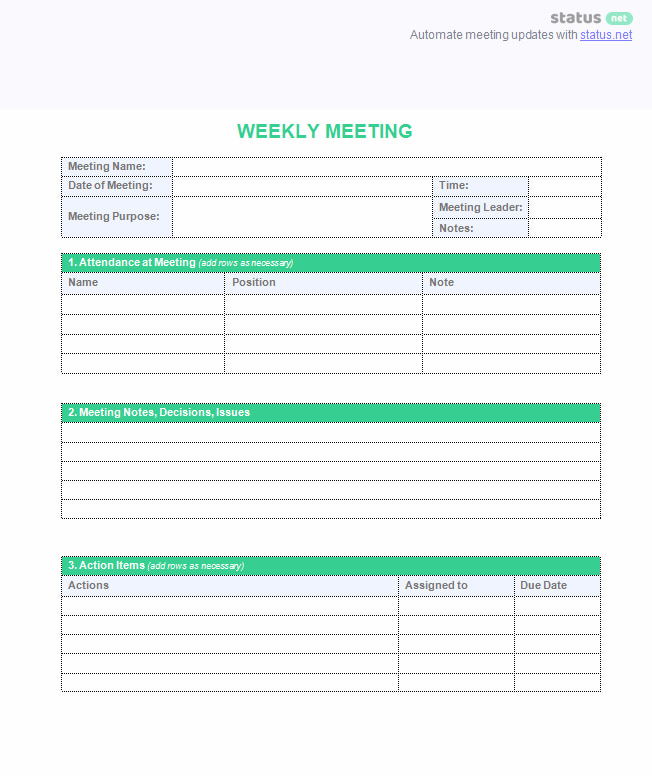 meeting agenda template: effectively organize and execute meetings