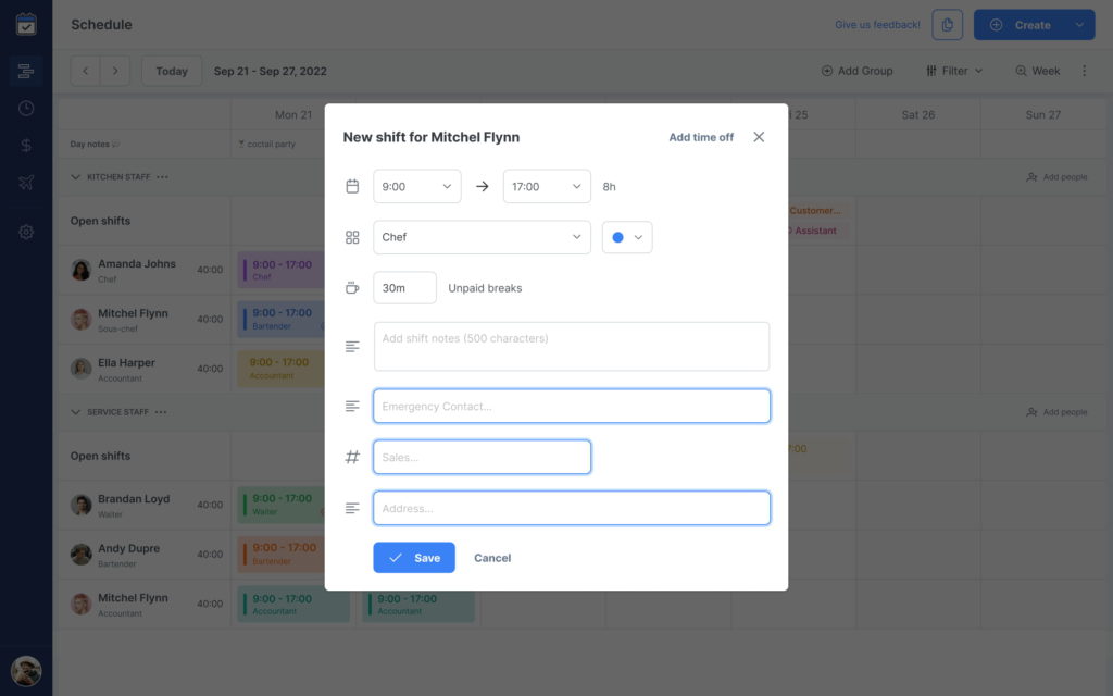 enhance your shift details with custom fields