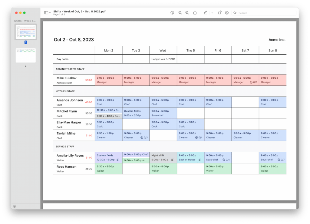 introducing our new print function for schedules!