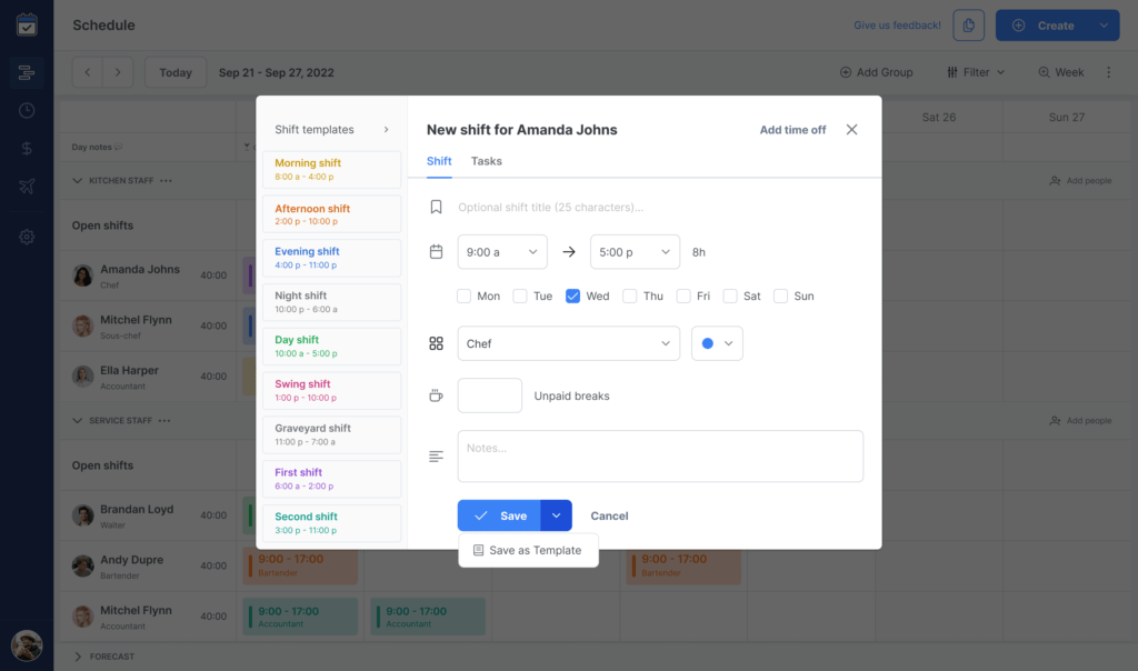 Shift Templates for Faster and Easier Scheduling – Everhour Blog