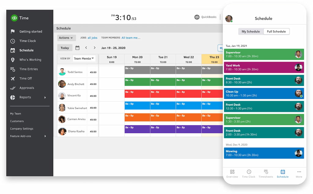 quickbooks time tracking for seamless workforce control