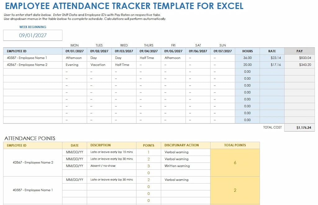 free attendance sheet templates for easy record-keeping