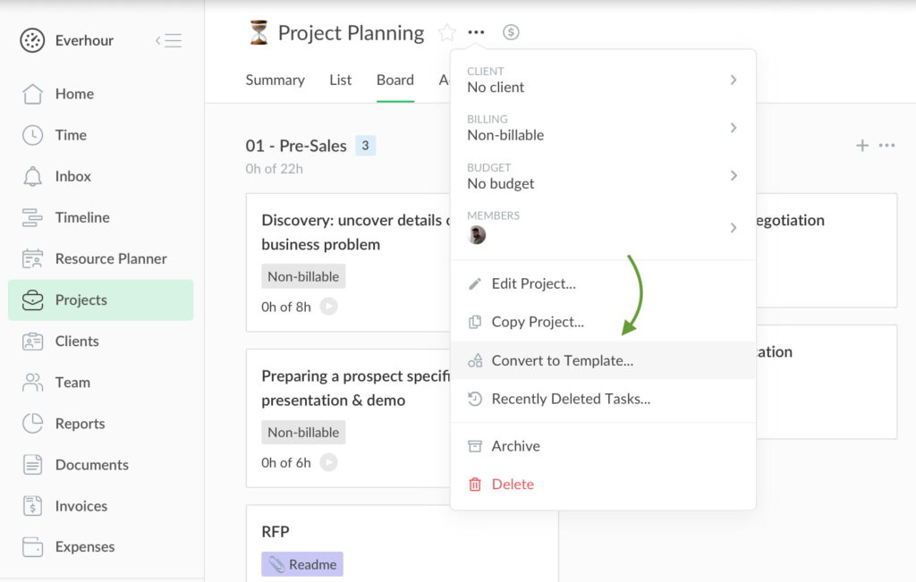 new features: project templates and public holidays