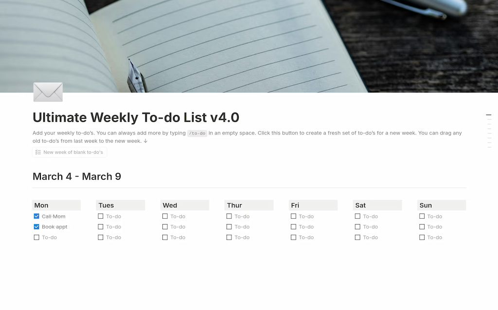 to-do list template: plan, prioritize & get things done