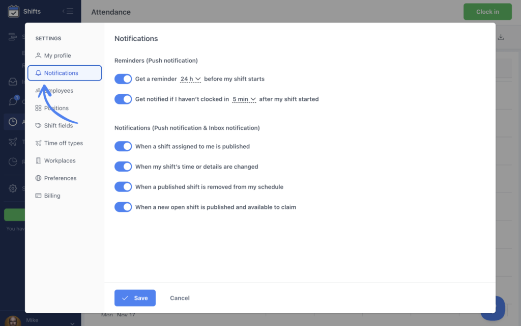 shifts notifications are here: smart reminders & real-time updates