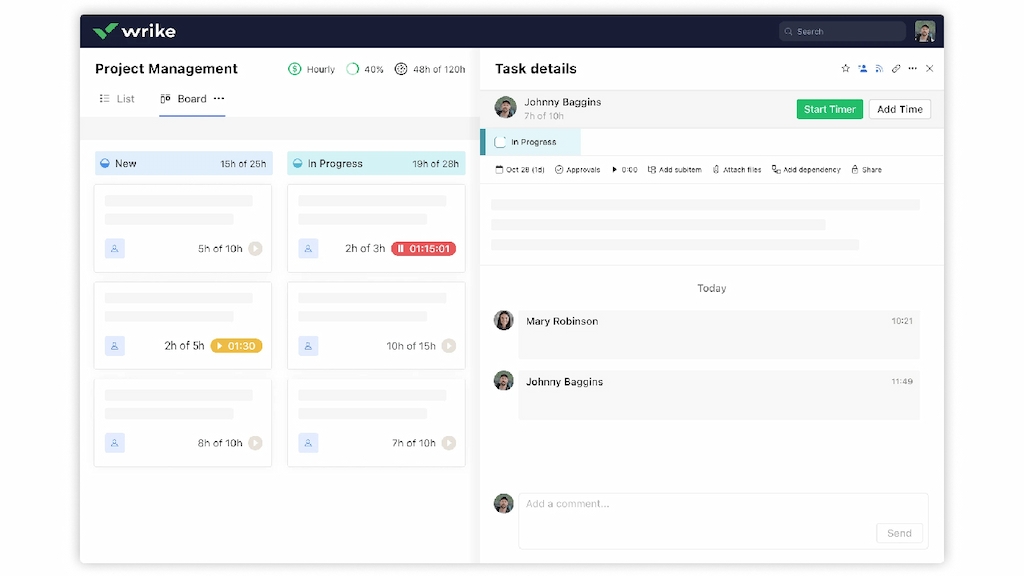 wrike time tracking: